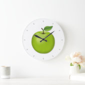 Grande Horloge Ronde Pomme verte (Maison)