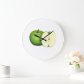 Grande Horloge Ronde Pomme verte (Maison)