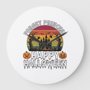 Grande Horloge Ronde Pompe Forget Princess Happy Halloween Haunted Hous