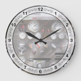 Grande Horloge Ronde Pompier - Commandes du pompier