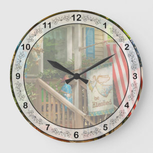 Grande Horloge Ronde Pompier - Sois béni mon héros