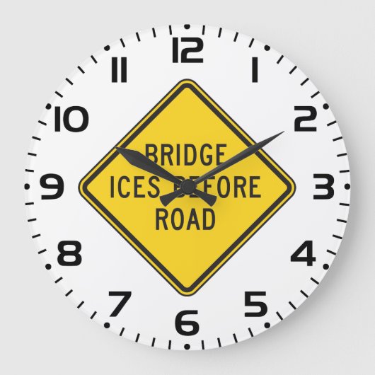 Grande Horloge Ronde Pont Iles avant la signalisation routière Sécurité (Recto)