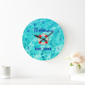 Grande Horloge Ronde Pool Beach Lifesaver personalized Large Clock (Maison)