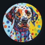 Grande Horloge Ronde Pop Art Chien dalmate<br><div class="desc">Pop Art Chien dalmate</div>