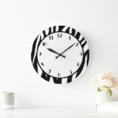 Grande Horloge Ronde Pop Zebra (Maison)