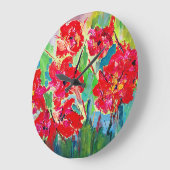 Grande Horloge Ronde Poppies (Angle)