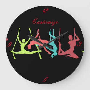 Grande Horloge Ronde Poses de sport aérien Thunder_Cove