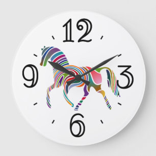 Grande Horloge Ronde Poster de animal Imaginaire Horse