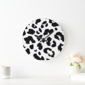 GRANDE HORLOGE RONDE POSTER DE ANIMAL LEOPARD (Maison)