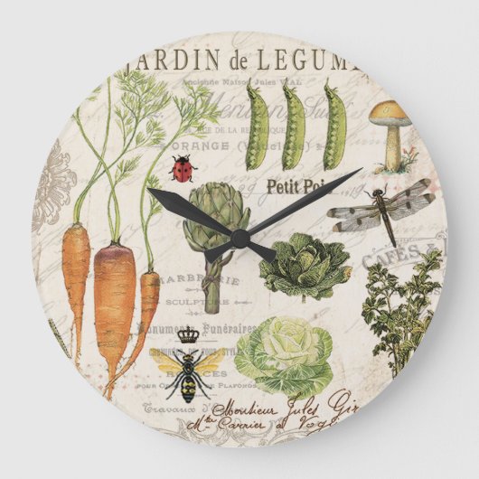 Grande Horloge Ronde potager vintage (Recto)