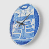 Grande Horloge Ronde Poterie de Delft 1 (Angle)