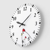 Grande Horloge Ronde Poulets (Angle)