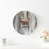 Grande Horloge Ronde Poulets rustiques (Brown) (Maison)