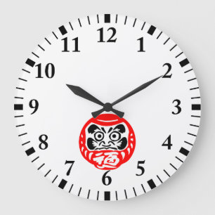 Grande Horloge Ronde Poupée Daruma