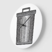 Grande Horloge Ronde Pouvoir Glittter Trash (Angle)