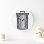 Grande Horloge Ronde Pouvoir Glittter Trash (Maison)