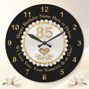 Grande Horloge Ronde Pratique et Étonnant, Cadeau de 85e Anniversaire,