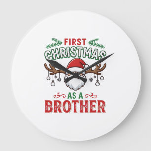 Grande Horloge Ronde Premier Noël en tant que frère Santa Gnome