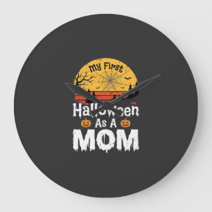 Grande Horloge Ronde Première conception de maman Halloween vintage sol