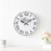 Grande Horloge Ronde Prenez le temps Classic Retro (Maison)