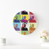 Grande Horloge Ronde Président Obama Pop Art (Maison)