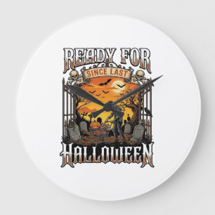 Grande Horloge Ronde Prêt depuis l'Halloween dernier Chariot de shoppin
