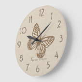 Grande Horloge Ronde Pretty Gold Butterfly (Angle)