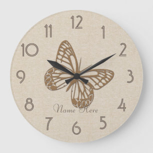 Grande Horloge Ronde Pretty Gold Butterfly