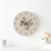 Grande Horloge Ronde Pretty Gold Butterfly (Maison)