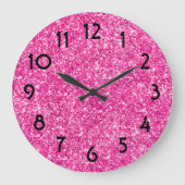 Grande Horloge Ronde Pretty Pink Glitter (Recto)