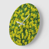 Grande Horloge Ronde Pretty Small Yellow Flowers (Angle)