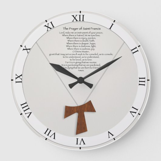 Grande Horloge Ronde Prière de Saint François (Recto)