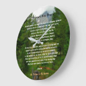 Grande Horloge Ronde Prière pour la paix (Angle)