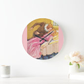 Grande Horloge Ronde Prince Charming baiser Beauté dormante (Maison)