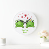 Grande Horloge Ronde Prince Frog et Prince Frog Princess, with heart. (Maison)