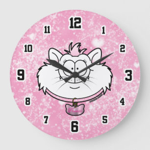 Grande Horloge Ronde Princesse Kitty Pink Sparkle Graphiques Screwball