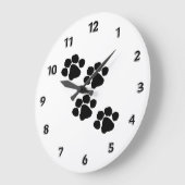 Grande Horloge Ronde Prints des animaux (Angle)