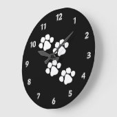 Grande Horloge Ronde Prints des animaux (Angle)