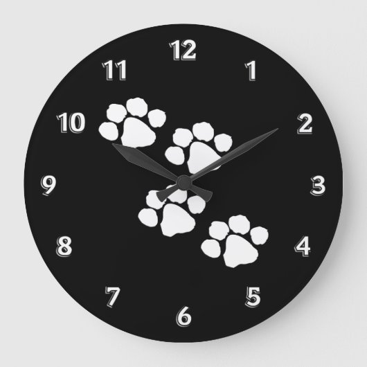 Grande Horloge Ronde Prints des animaux (Recto)