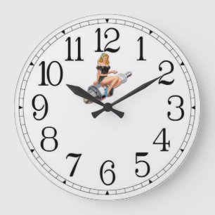 Grande Horloge Ronde Prise d'étincelle vers le haut