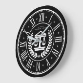 Grande Horloge Ronde Procureur | Bureau du droit (Angle)
