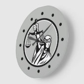 Grande Horloge Ronde Procureur de la Lady Justice (Angle)