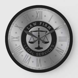 Grande Horloge Ronde Procureur   Scales d'argent de la justice