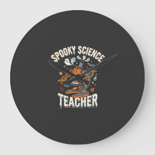 Grande Horloge Ronde Prof de biologie Halloween Science effrayante
