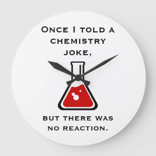 Grande Horloge Ronde Professeur de chimie Chimiste Cadeau drôle Cadeaux