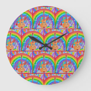 Grande Horloge Ronde Professeur de groupe d'instruments de musique en a