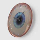Grande Horloge Ronde Professionnel de la santé Éffrayant amusant Bleu E (Angle)