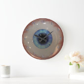 Grande Horloge Ronde Professionnel de la santé Éffrayant amusant Bleu E (Maison)