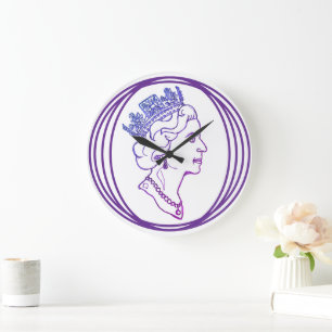 Grande Horloge Ronde Profil de la Reine Elizabeth