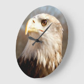 Grande Horloge Ronde Profil fier chauve d'Eagle (Angle)